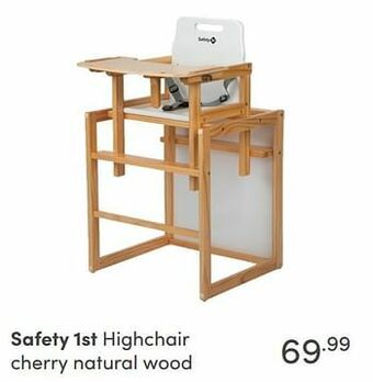 Baby & Tiener Safety 1st highchair cherry natural wood aanbieding