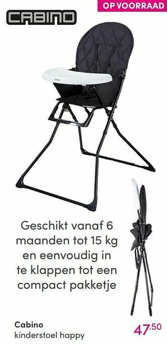 Baby & Tiener Cabino kinderstoel happy aanbieding