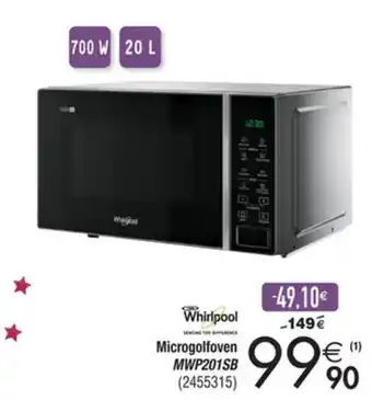 Cora Whirlpool Microgolfoven 700W MWP201SB (2455315) aanbieding