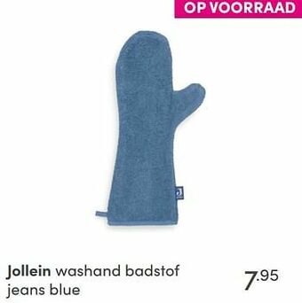 Baby & Tiener Jollein washand badstof jeans blue aanbieding