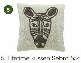 Baby & Tiener Lifetime kussen sebra aanbieding