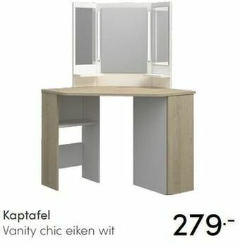 Baby & Tiener Kaptafel vanity chic eiken wit aanbieding
