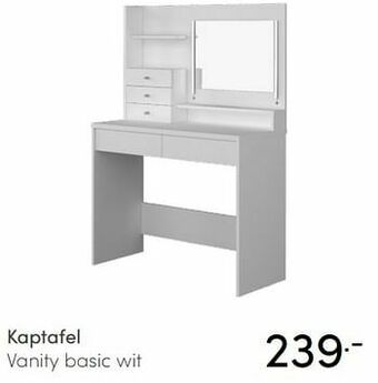Baby & Tiener Kaptafel vanity basic wit aanbieding