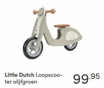 Baby & Tiener Little dutch loopscooter olijfgroen aanbieding
