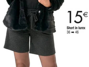 Cora Short in lurex 36-46 aanbieding