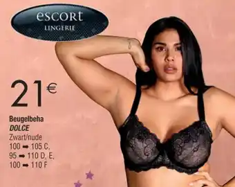 Cora escort LINGERIE Beugelbeha DOLCE Zwart/nude aanbieding