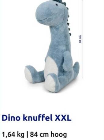 Action Dino knuffel xxl 84cm aanbieding