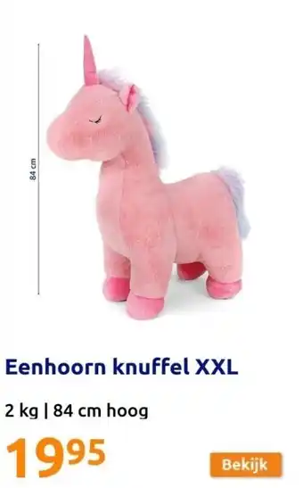 Action Eenhoorn knuffel xxl aanbieding