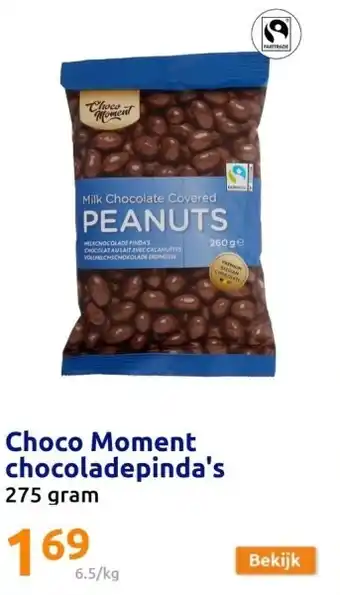 Action Choco moment chocoladepinda's 275 gram aanbieding