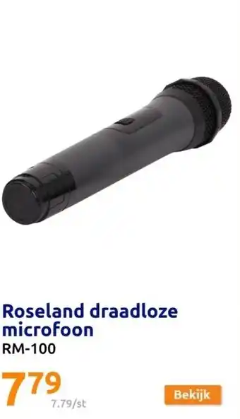 Action Roseland draadloze microfoon RM-100 aanbieding