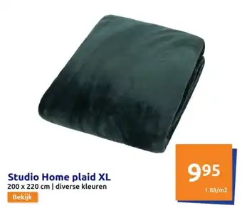 Action Studio Home plaid XL 200 x 220cm aanbieding