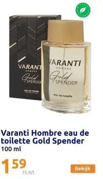 Action Varanti hombre eau de toilette gold spender 100ml aanbieding