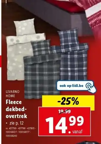 Lidl Fleece dekbedovertrek aanbieding