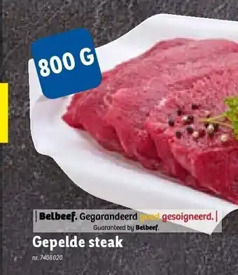 Lidl Gepelde steak aanbieding