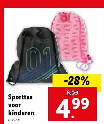 Lidl Sporttas voor kinderen aanbieding