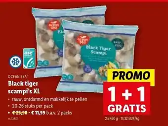 Lidl Black tiger scampi’s xl aanbieding