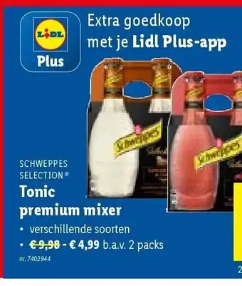 Lidl Tonic premium mixer aanbieding