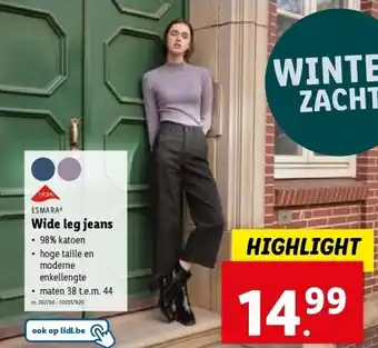 Lidl Wide leg jeans aanbieding