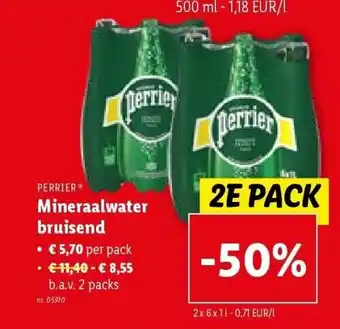 Lidl Mineraalwater bruisend aanbieding