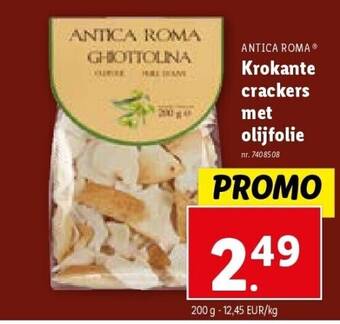 Lidl Krokante crackers met olijfolie aanbieding