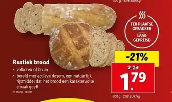 Lidl Rustiek brood aanbieding