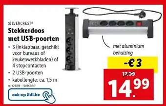 Stekkerdoos met usb-poorten