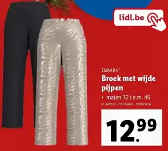 Lidl Broek met wijde pijpen aanbieding