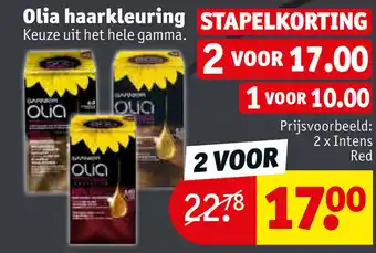 Kruidvat Olia haarkleuring 2 x Intens Red aanbieding