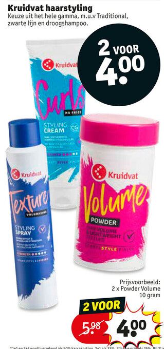 Kruidvat Kruidvat haarstyling aanbieding