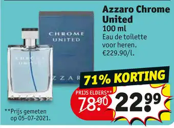 Kruidvat Azzaro Chrome United 100ml aanbieding