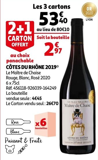 Auchan Cotes du rhone 2019 aanbieding