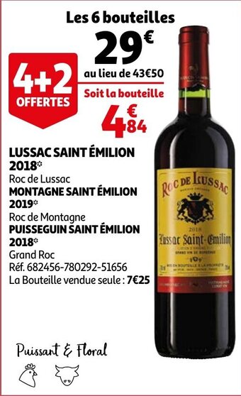 Auchan Lussac saint emilion 2018 aanbieding