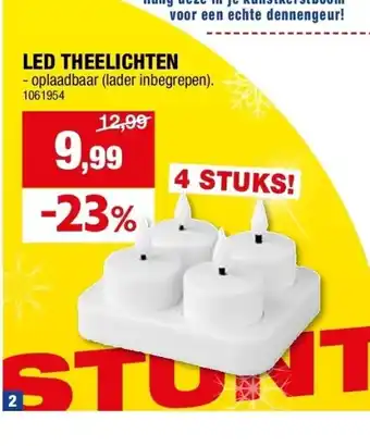 Hubo Led theelichten aanbieding