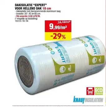 Hubo Dakisolatie “expert” voor hellend dak 18 cm aanbieding
