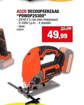 Accu decoupeerzaag “powdp25300”