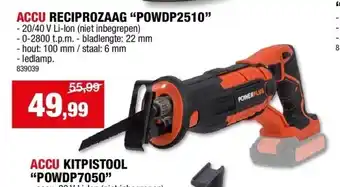Hubo Accu reciprozaag “powdp2510” aanbieding