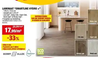 Hubo Laminaat “smartline hydro +” aanbieding