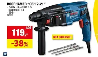 Hubo Boorhamer “gbh 2-21” aanbieding