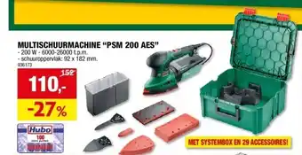 Hubo Multischuurmachine “psm 200 aes” aanbieding