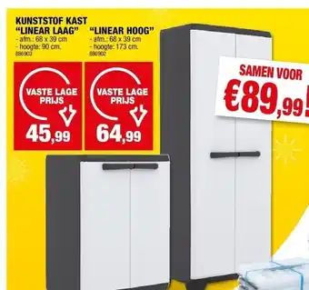 Kunststof kast “linear laag”