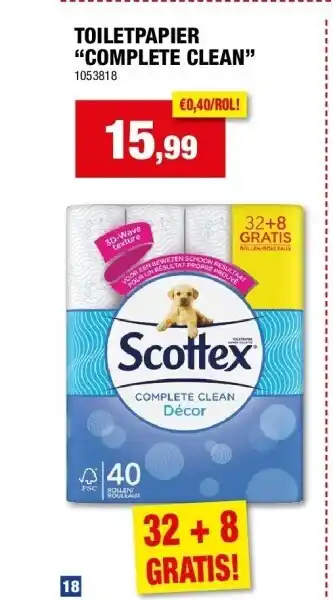 Toiletpapier “complete clean”