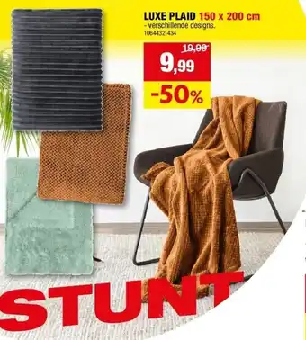 Hubo Luxe plaid 150 x 200 cm aanbieding
