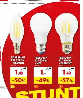 Hubo Kaarslamp e14 250 lm - filament aanbieding