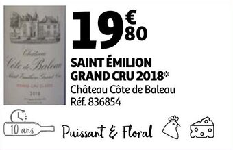 Auchan Saint emilion grand cru 2018 aanbieding