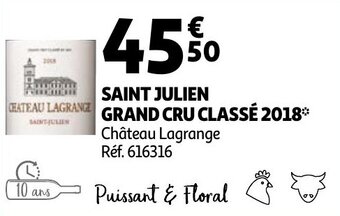 Auchan Saint julien grand cru classe 2018 aanbieding