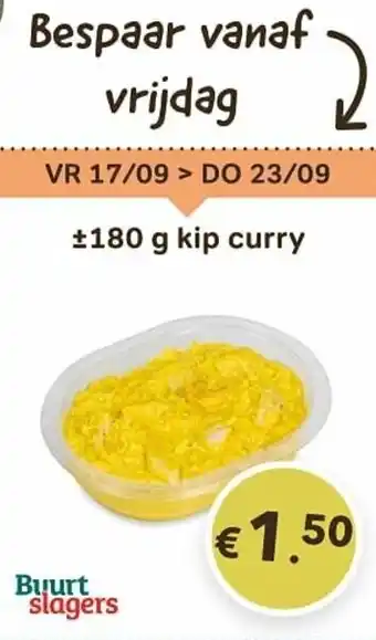 Bon Ap Burt Slagers kip curry 180g aanbieding
