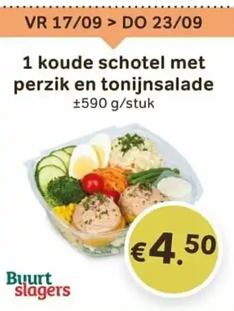Bon Ap Burt Slagers 1 koude schotel met perzik en tonijnsalade 590g aanbieding