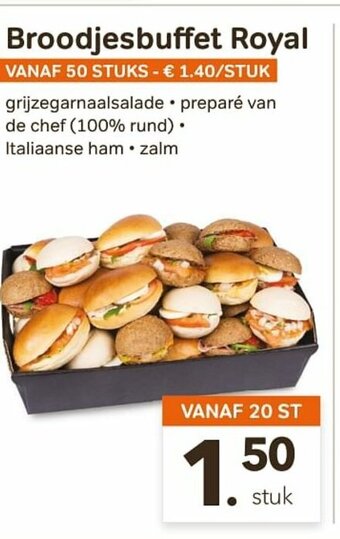 Bon Ap Broodjesbuffet Royal aanbieding