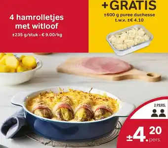 Hamrolletjes met witloof 4st