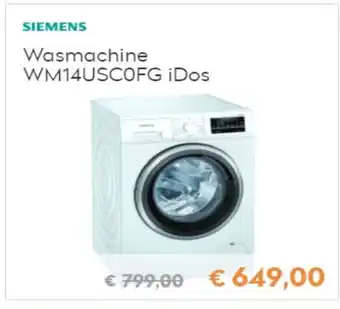 Krëfel SIEMENS Wasmachine | WM14USC0FG iDos aanbieding